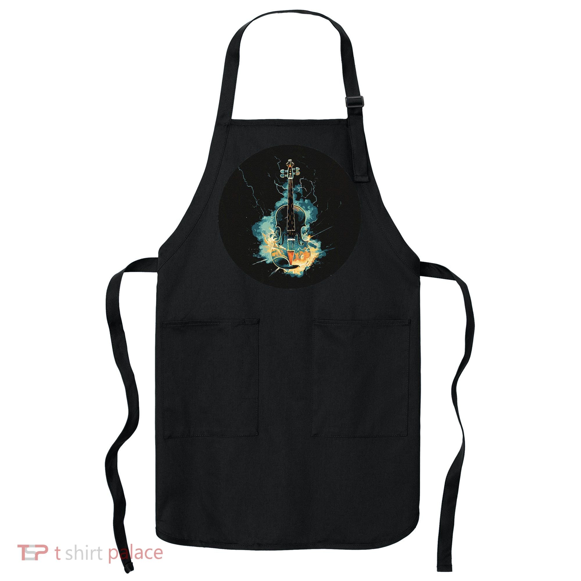 Electric Thunder Violin For Bold Sounds And Violins Lovers Apron