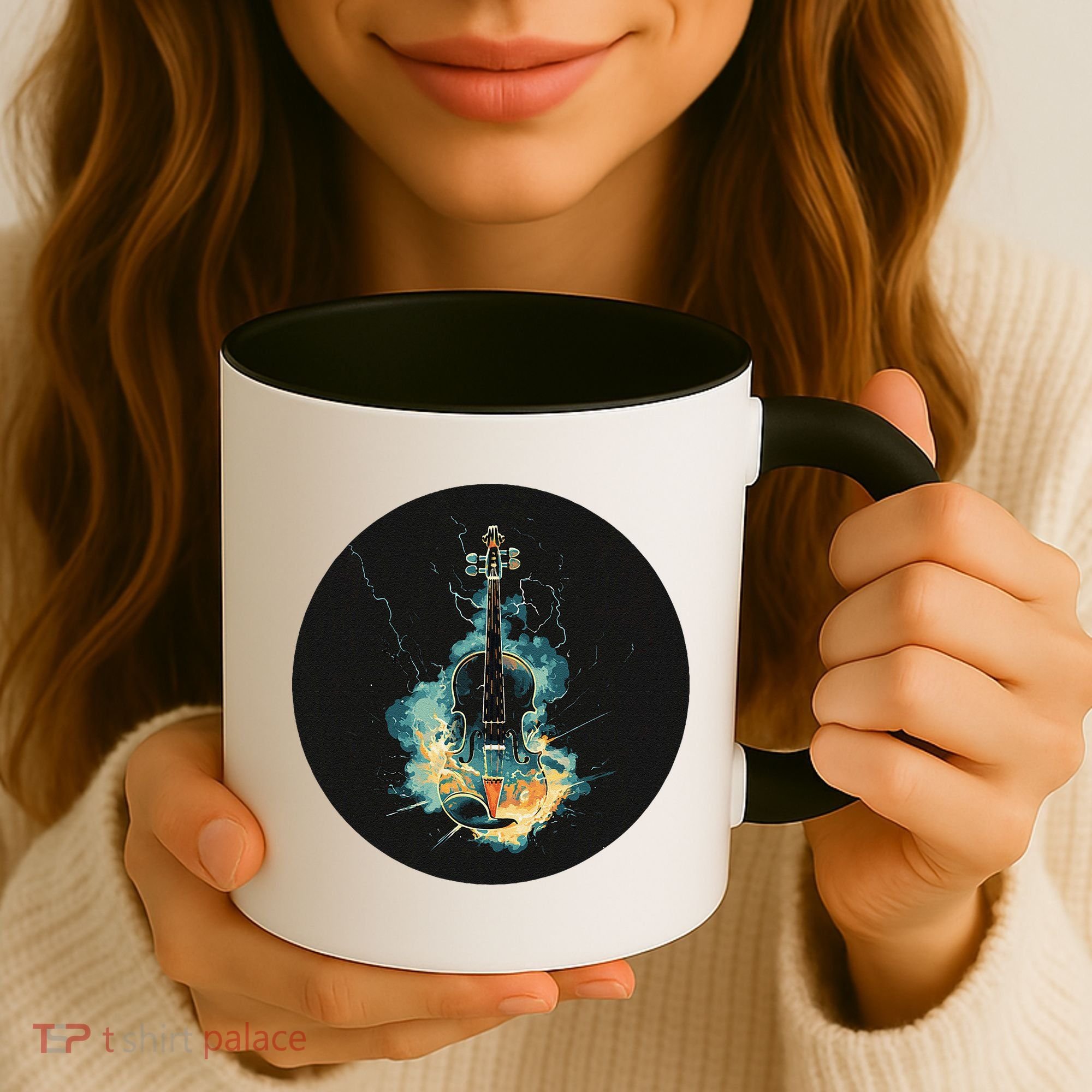 Electric Thunder Violin For Bold Sounds And Violins Lovers Coffee Mug