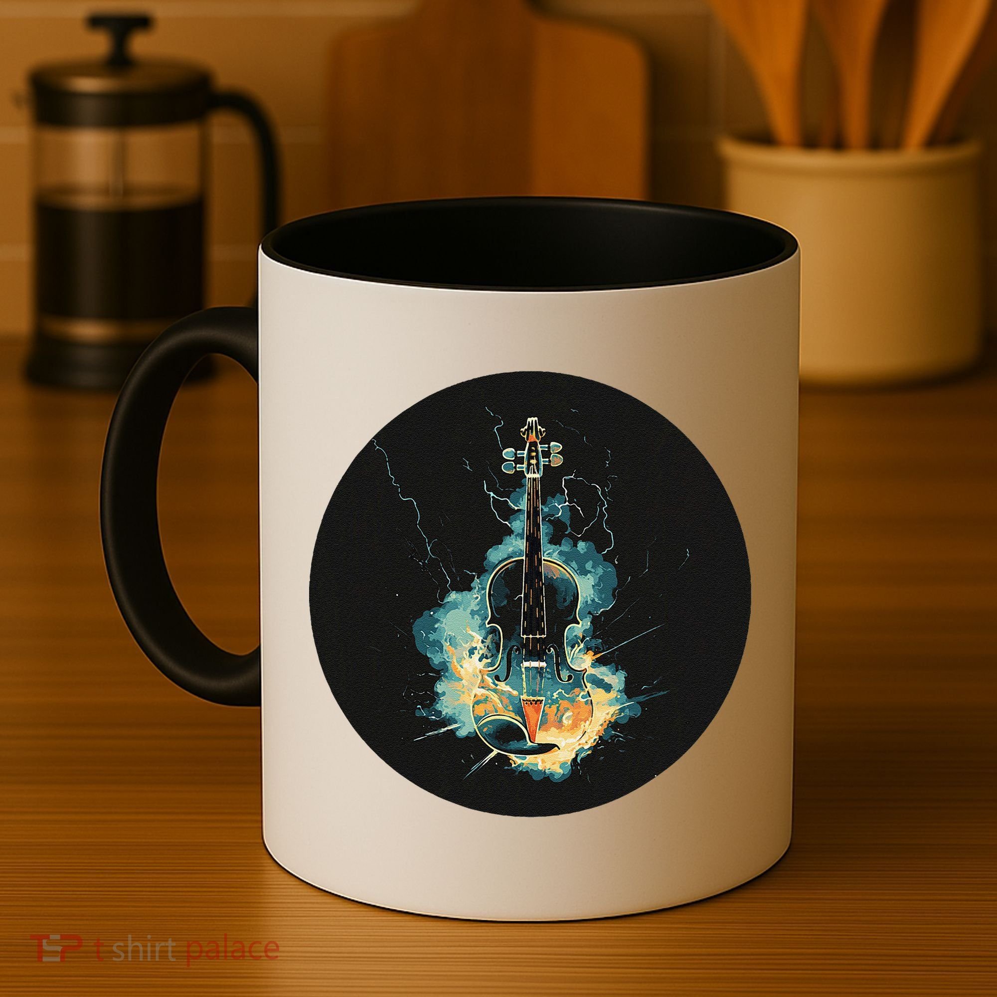 Electric Thunder Violin For Bold Sounds And Violins Lovers Coffee Mug