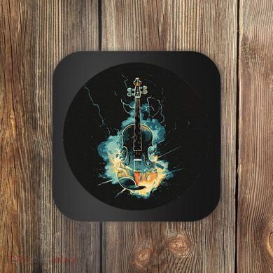 Electric Thunder Violin For Bold Sounds And Violins Lovers Coaster