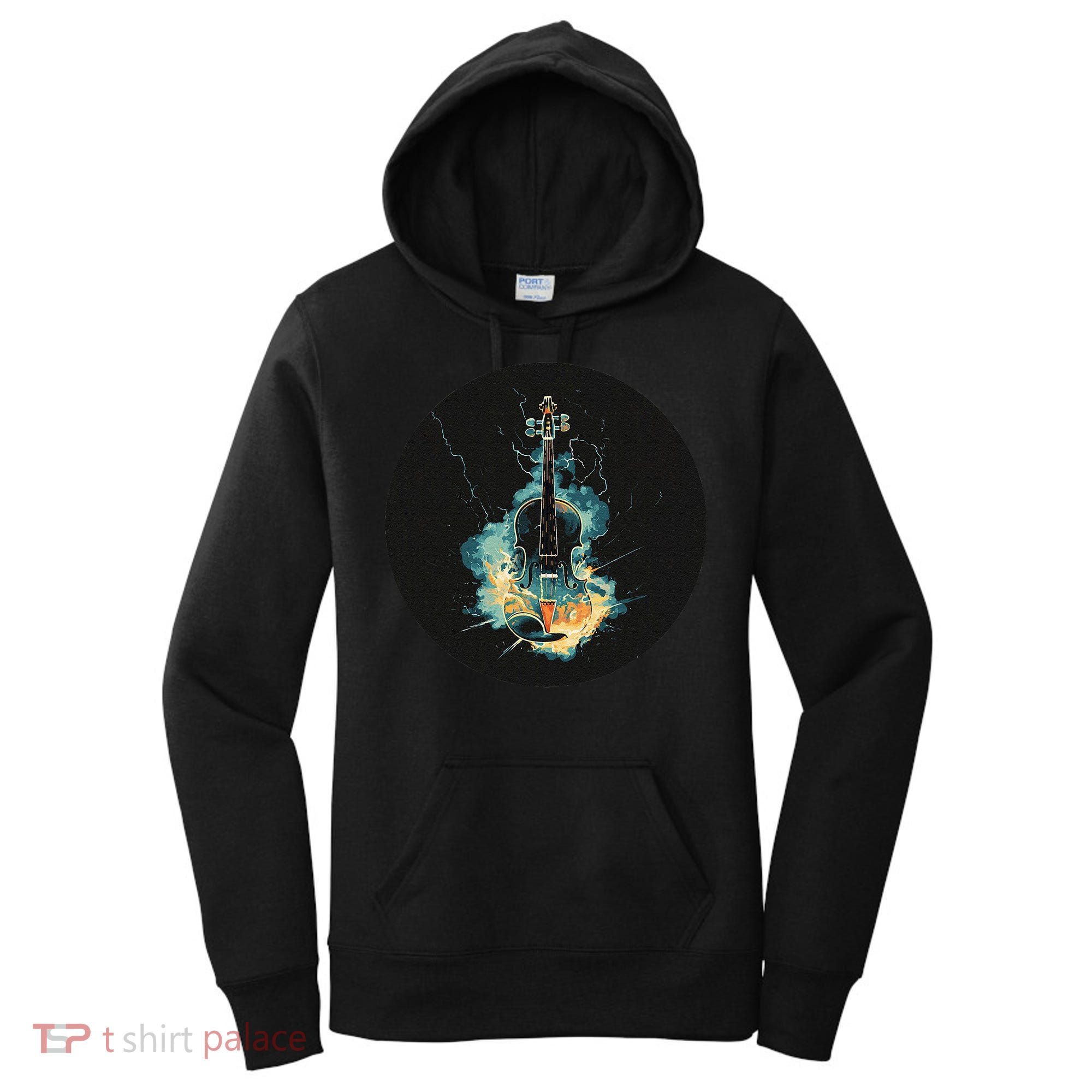 Electric Thunder Violin For Bold Sounds And Violins Lovers Women's Hoodie