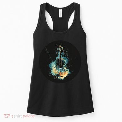 Electric Thunder Violin For Bold Sounds And Violins Lovers Women's Tank Top