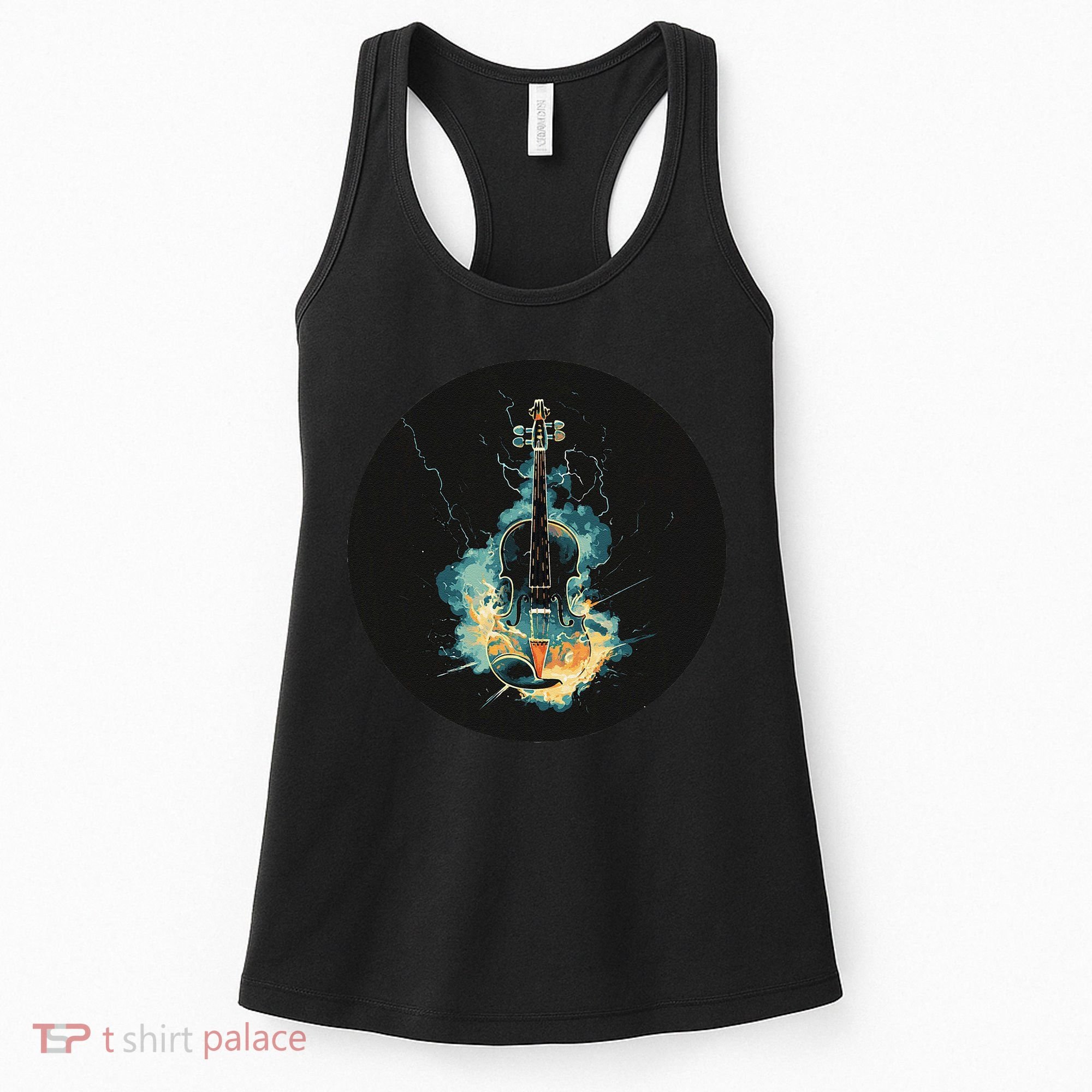 Electric Thunder Violin For Bold Sounds And Violins Lovers Women's Tank Top