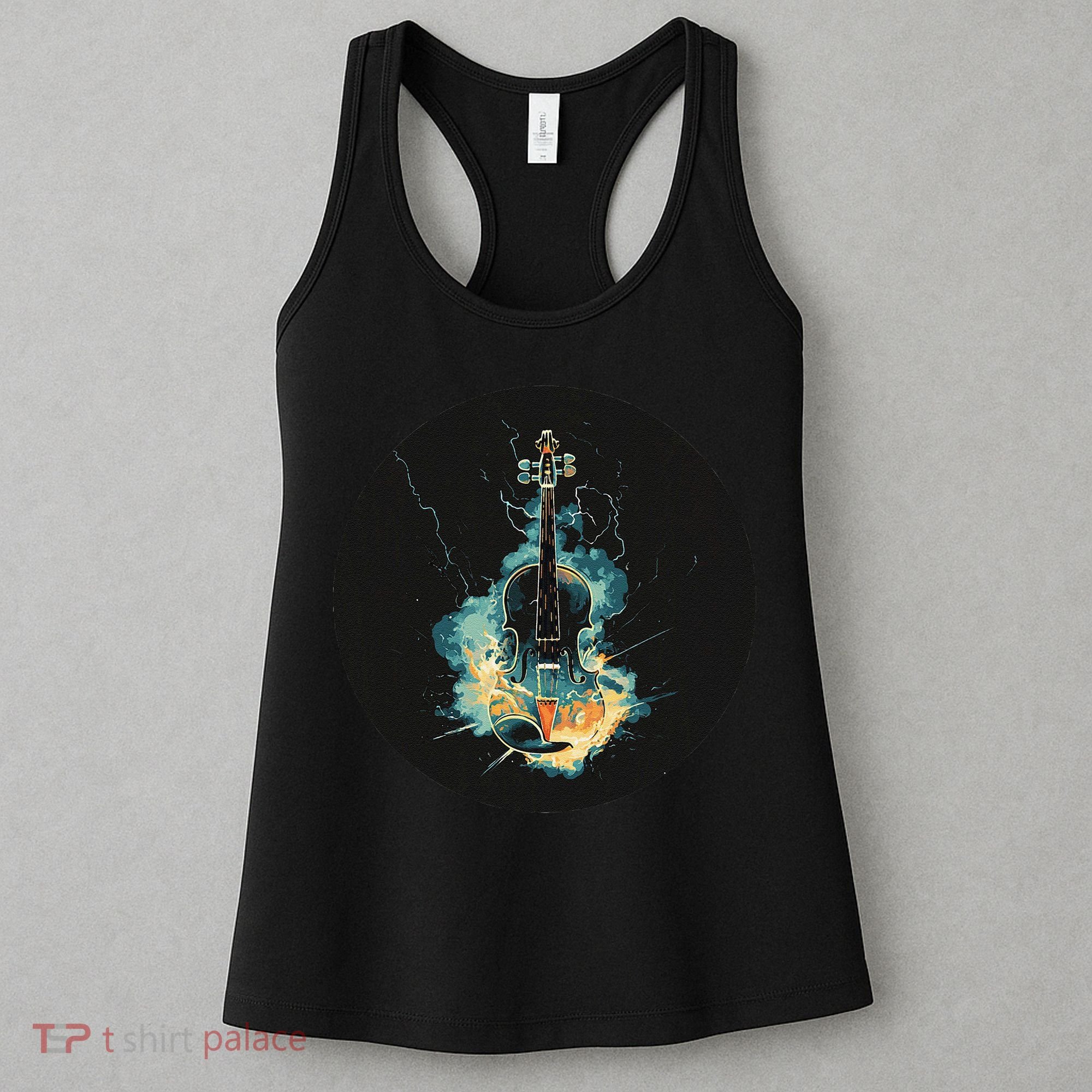 Electric Thunder Violin For Bold Sounds And Violins Lovers Women's Tank Top