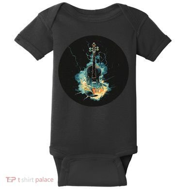 Electric Thunder Violin For Bold Sounds And Violins Lovers Baby Bodysuit