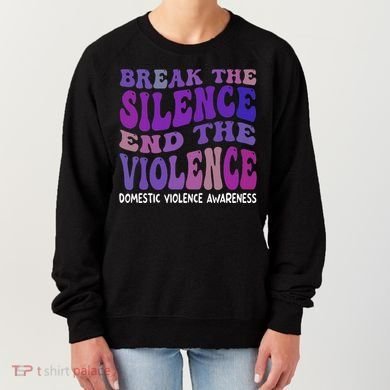 End The Violence Domestic Violence Awareness Groovy Women's Sweatshirt