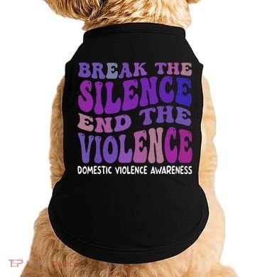 End The Violence Domestic Violence Awareness Groovy Doggie Tank