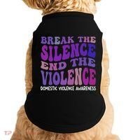 End The Violence Domestic Violence Awareness Groovy Doggie Tank thumb 0