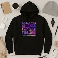 End The Violence Domestic Violence Awareness Groovy Hoodie thumb 3