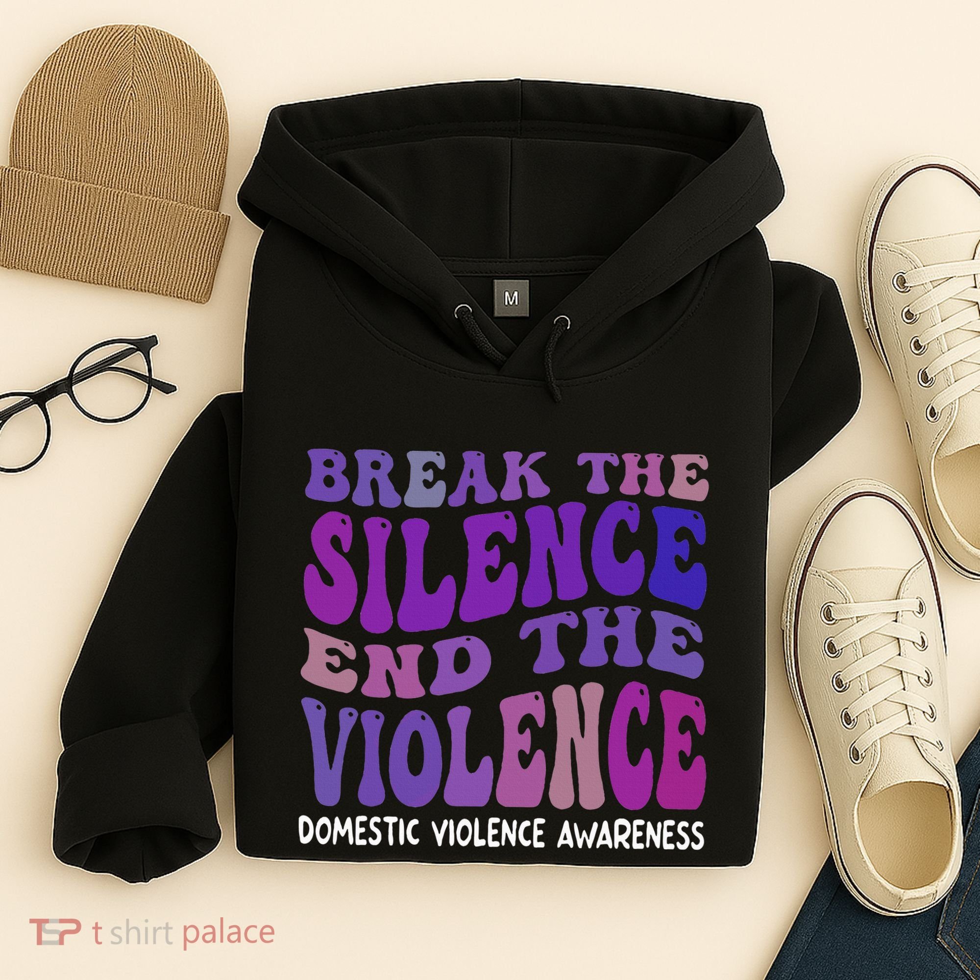 End The Violence Domestic Violence Awareness Groovy Hoodie