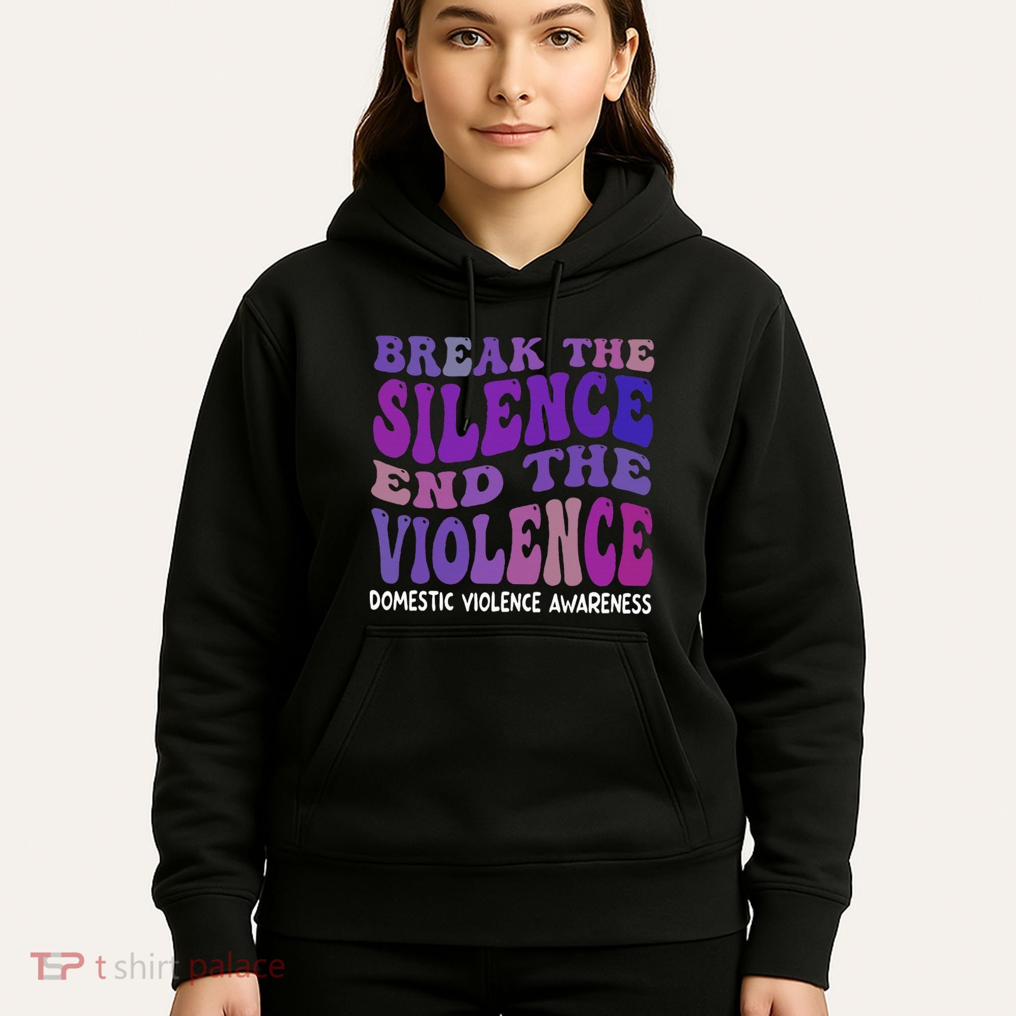 End The Violence Domestic Violence Awareness Groovy Hoodie