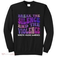 End The Violence Domestic Violence Awareness Groovy Sweatshirt thumb 0