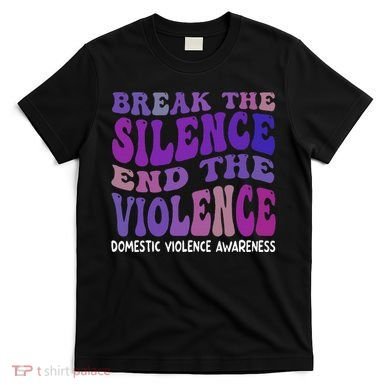 End The Violence Domestic Violence Awareness Groovy T-Shirt