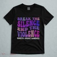End The Violence Domestic Violence Awareness Groovy T-Shirt thumb 5