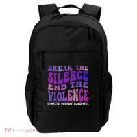 End The Violence Domestic Violence Awareness Groovy Backpack thumb 0