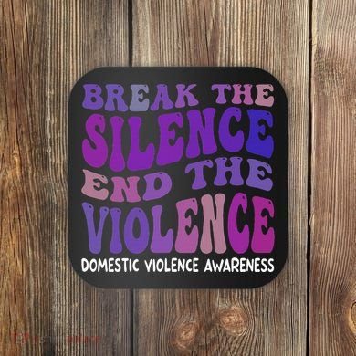 End The Violence Domestic Violence Awareness Groovy Coaster