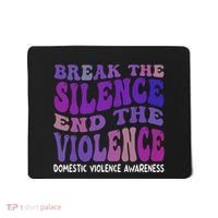 End The Violence Domestic Violence Awareness Groovy Mousepad thumb 0