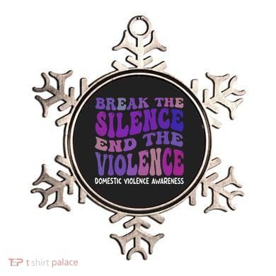 End The Violence Domestic Violence Awareness Groovy Ornament