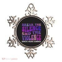 End The Violence Domestic Violence Awareness Groovy Ornament thumb 0