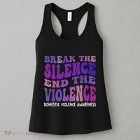 End The Violence Domestic Violence Awareness Groovy Women's Tank Top thumb 3