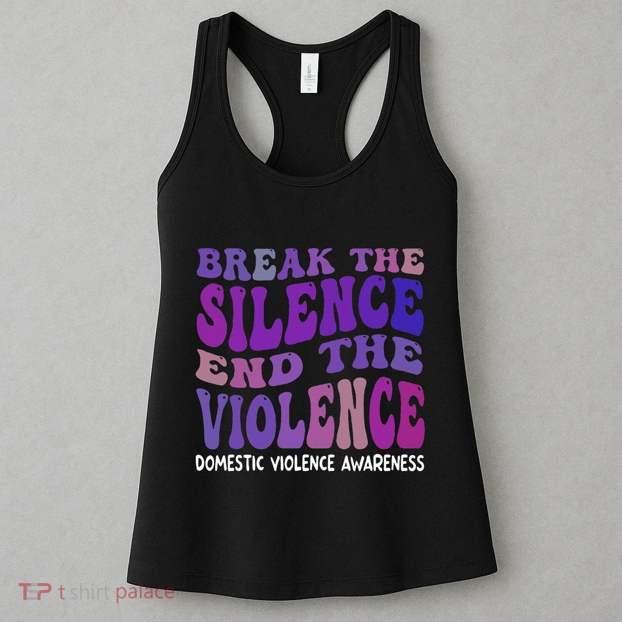 End The Violence Domestic Violence Awareness Groovy Women's Tank Top