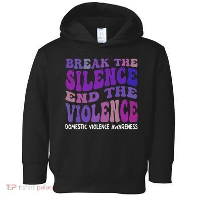 End The Violence Domestic Violence Awareness Groovy Toddler Hoodie