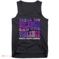 End The Violence Domestic Violence Awareness Groovy Tank Top thumb 0