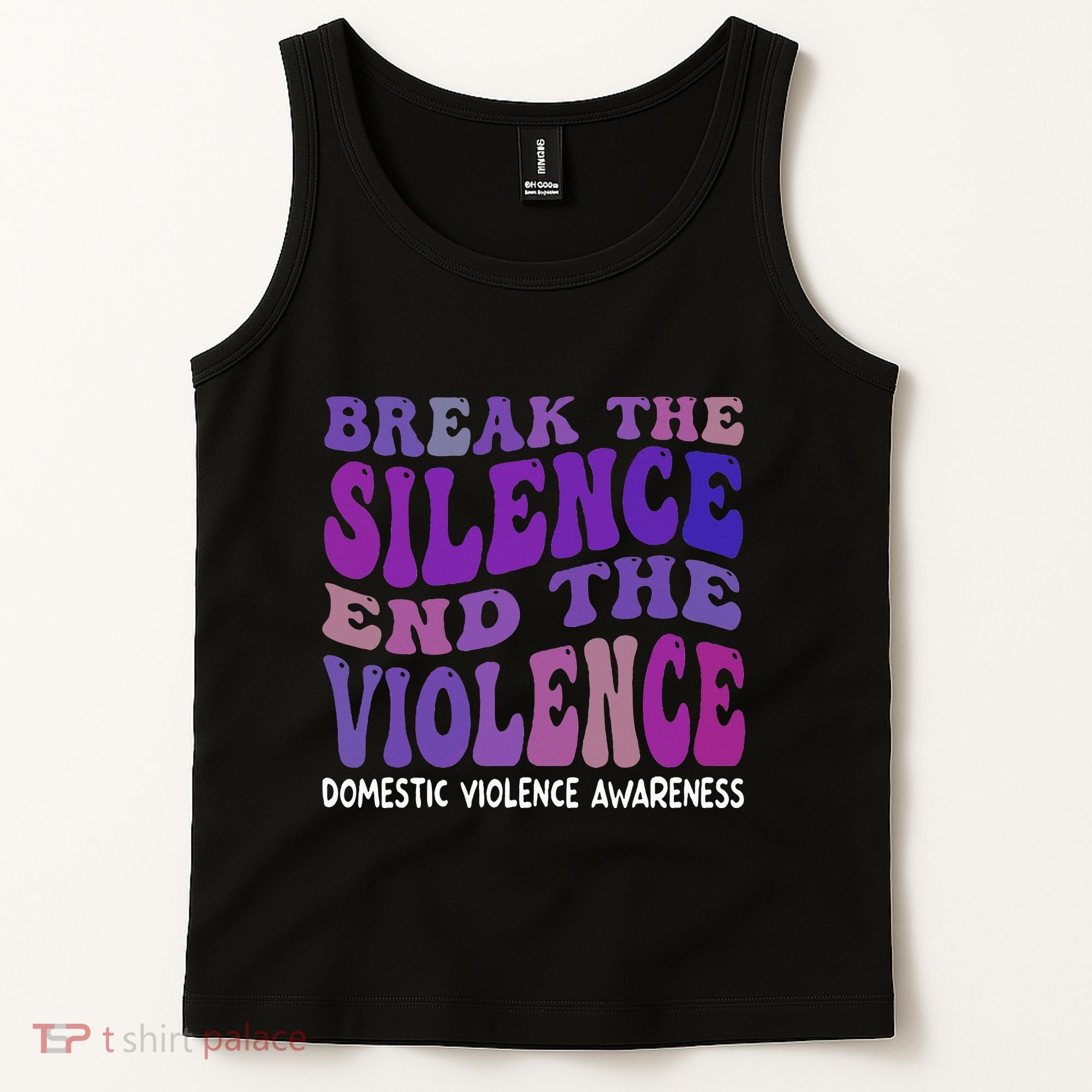 End The Violence Domestic Violence Awareness Groovy Tank Top