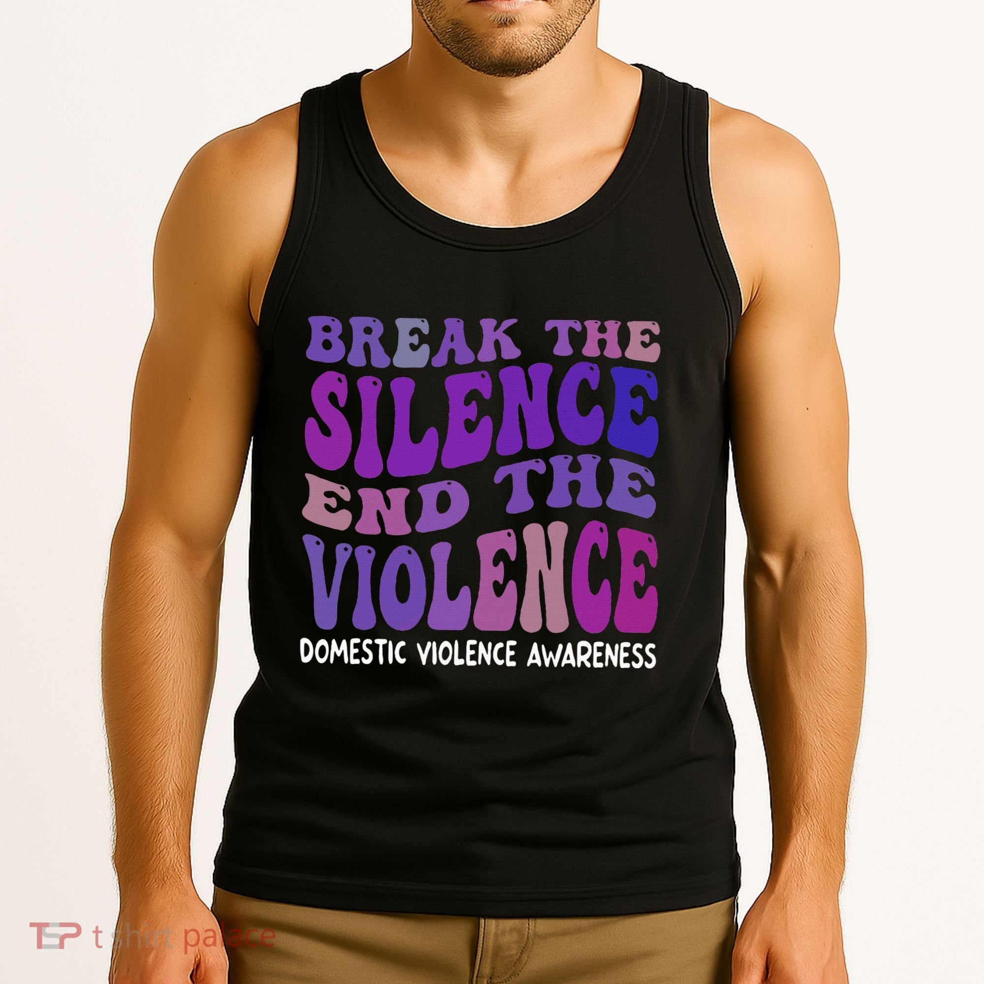 End The Violence Domestic Violence Awareness Groovy Tank Top