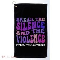 End The Violence Domestic Violence Awareness Groovy Golf Towel thumb 0
