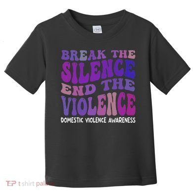 End The Violence Domestic Violence Awareness Groovy Toddler T-Shirt