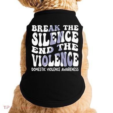 End The Violence Domestic Violence Awareness Groovy Doggie Tank