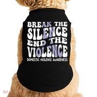 End The Violence Domestic Violence Awareness Groovy Doggie Tank thumb 0