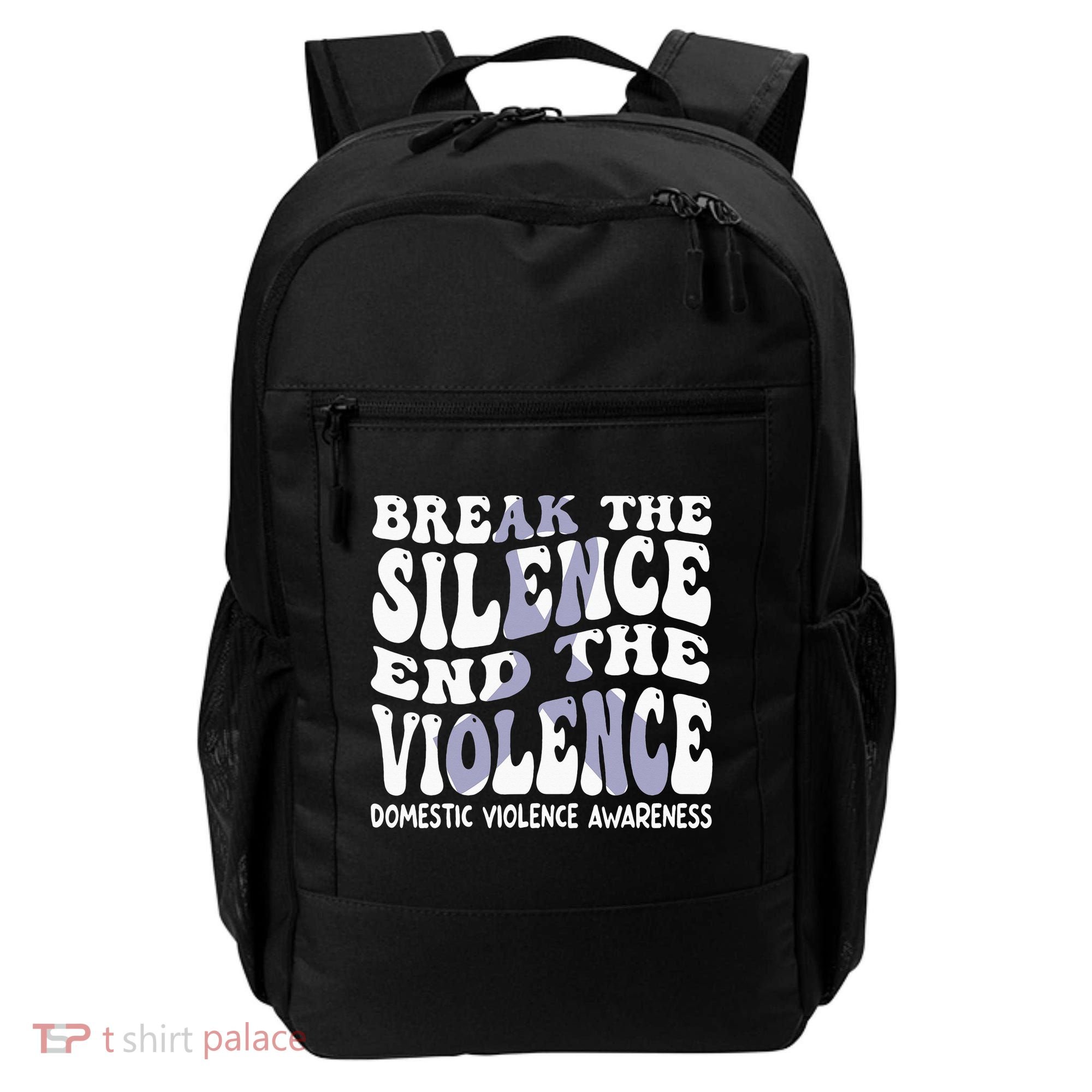 End The Violence Domestic Violence Awareness Groovy Backpack