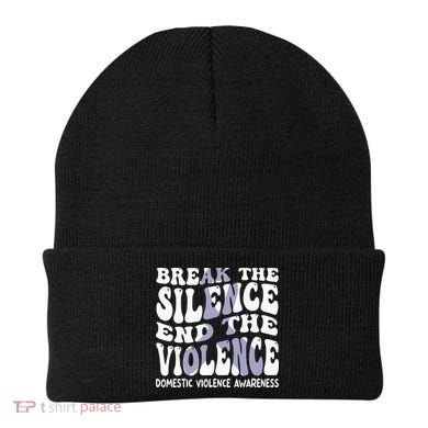 End The Violence Domestic Violence Awareness Groovy Beanie