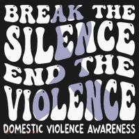 End The Violence Domestic Violence Awareness Groovy Women's Hoodie thumb 2