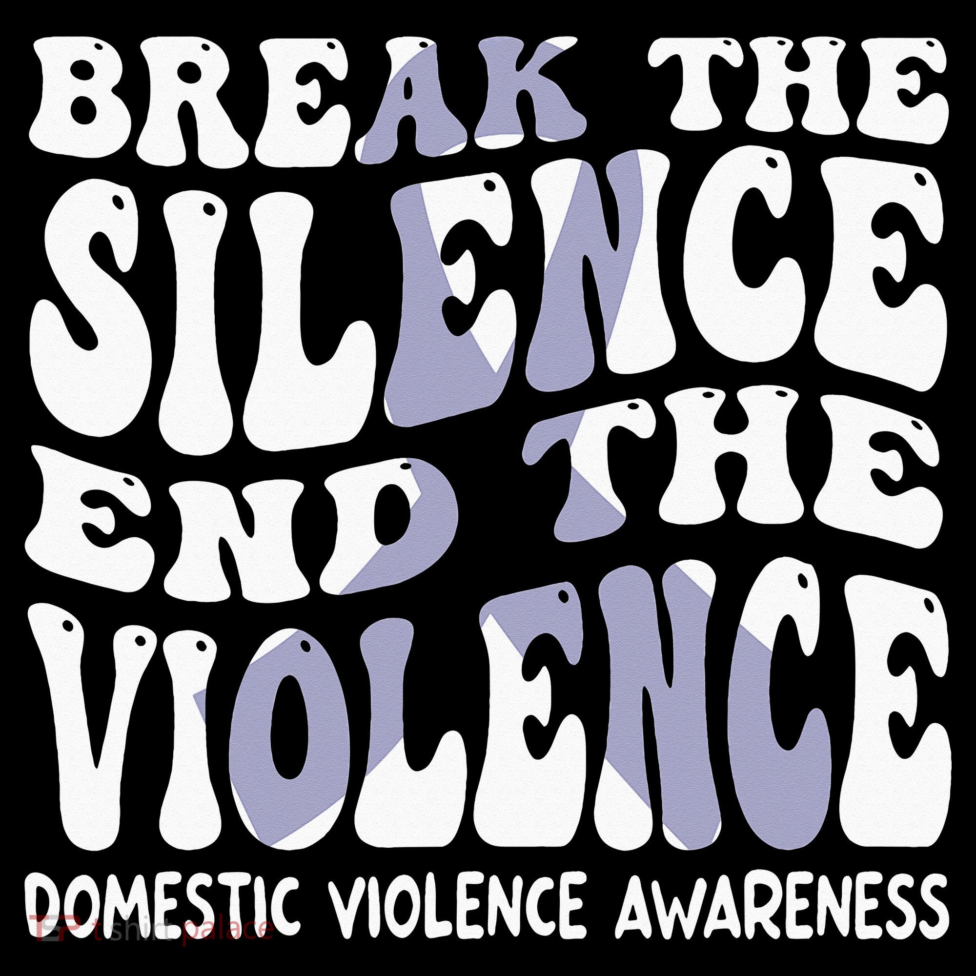 End The Violence Domestic Violence Awareness Groovy Women's Hoodie