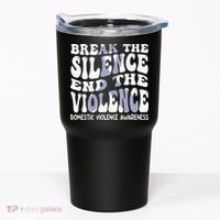 End The Violence Domestic Violence Awareness Groovy Tumbler thumb 0