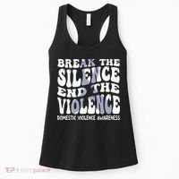 End The Violence Domestic Violence Awareness Groovy Women's Tank Top thumb 0