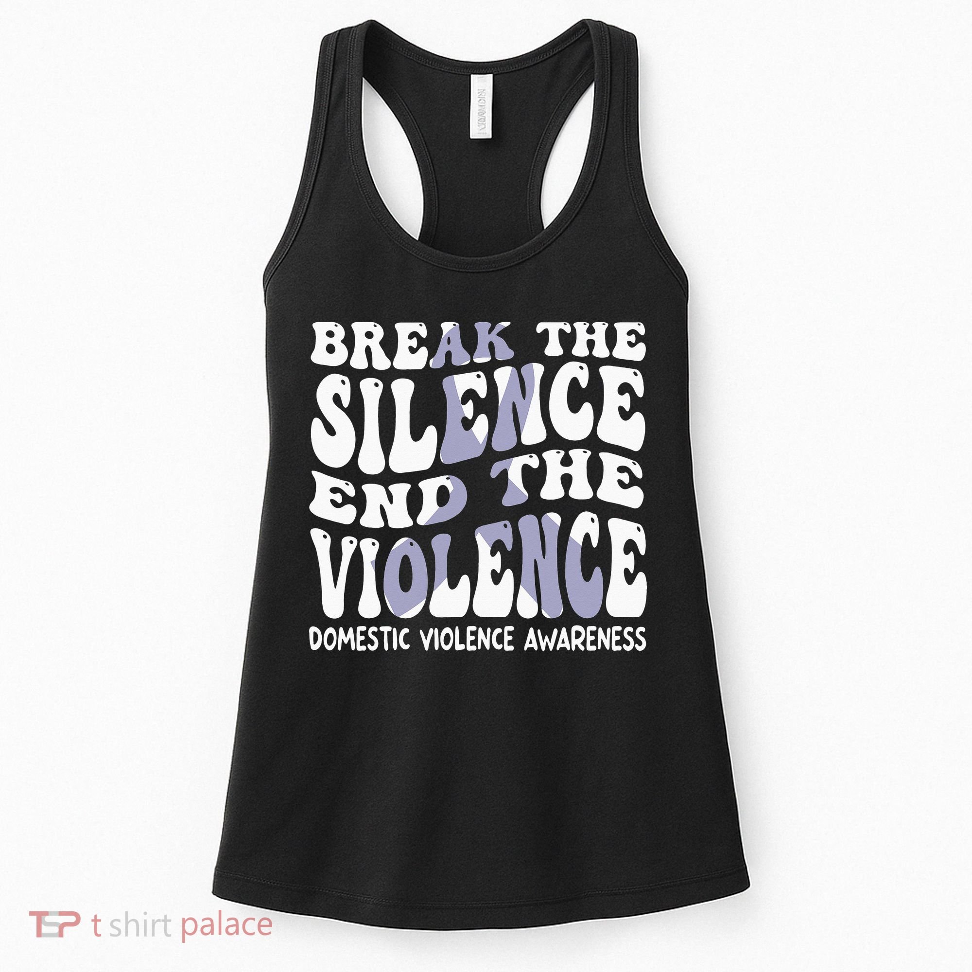 End The Violence Domestic Violence Awareness Groovy Women's Tank Top