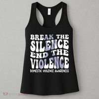 End The Violence Domestic Violence Awareness Groovy Women's Tank Top thumb 3