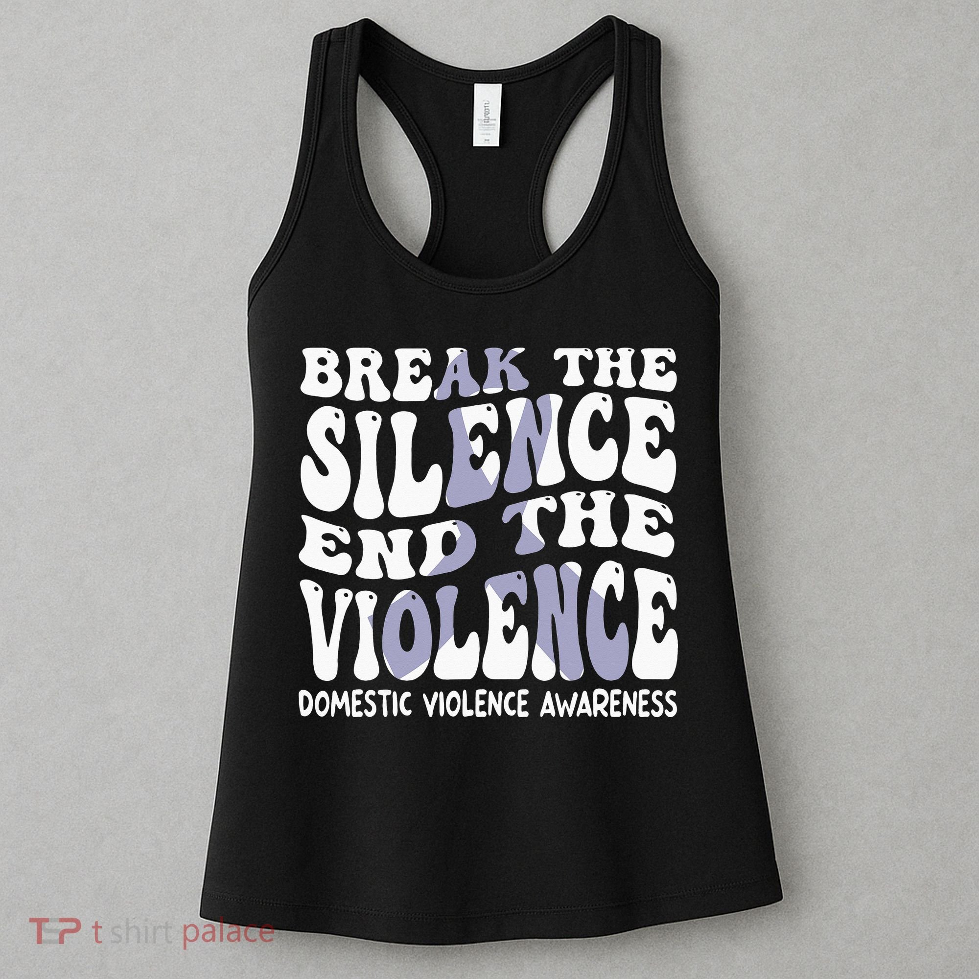 End The Violence Domestic Violence Awareness Groovy Women's Tank Top