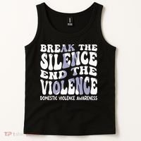 End The Violence Domestic Violence Awareness Groovy Tank Top thumb 2