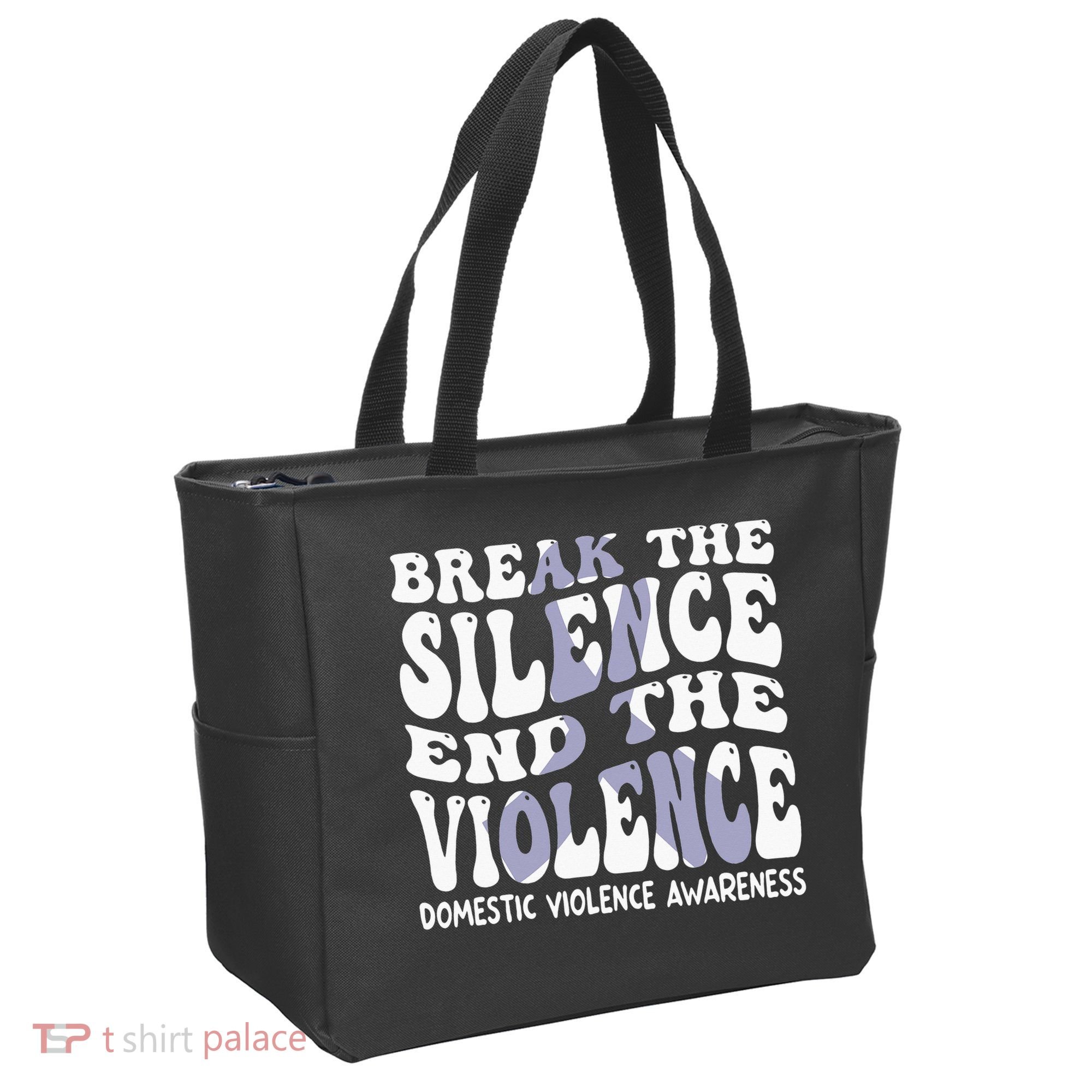 End The Violence Domestic Violence Awareness Groovy Tote Bag
