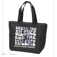 End The Violence Domestic Violence Awareness Groovy Tote Bag thumb 3