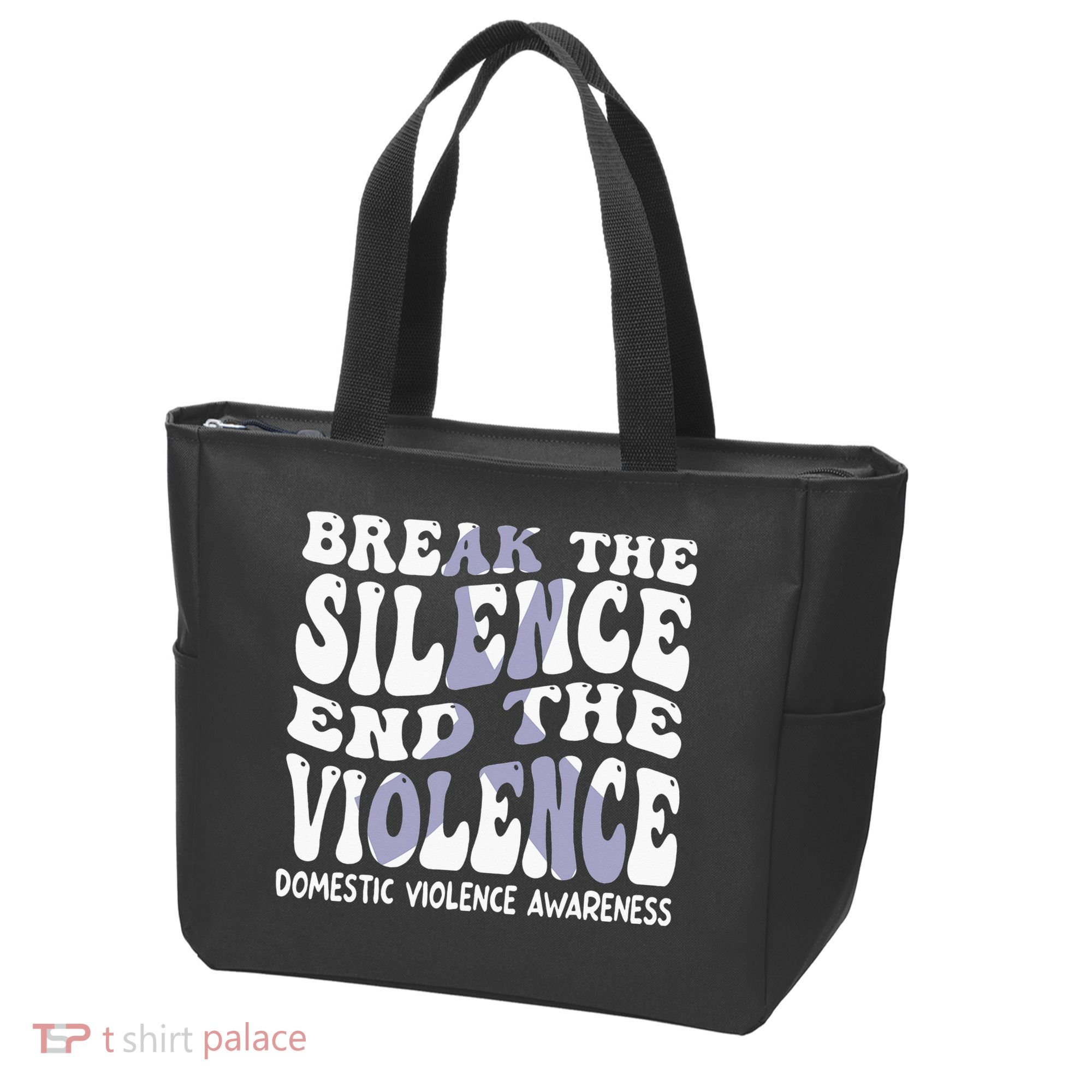 End The Violence Domestic Violence Awareness Groovy Tote Bag