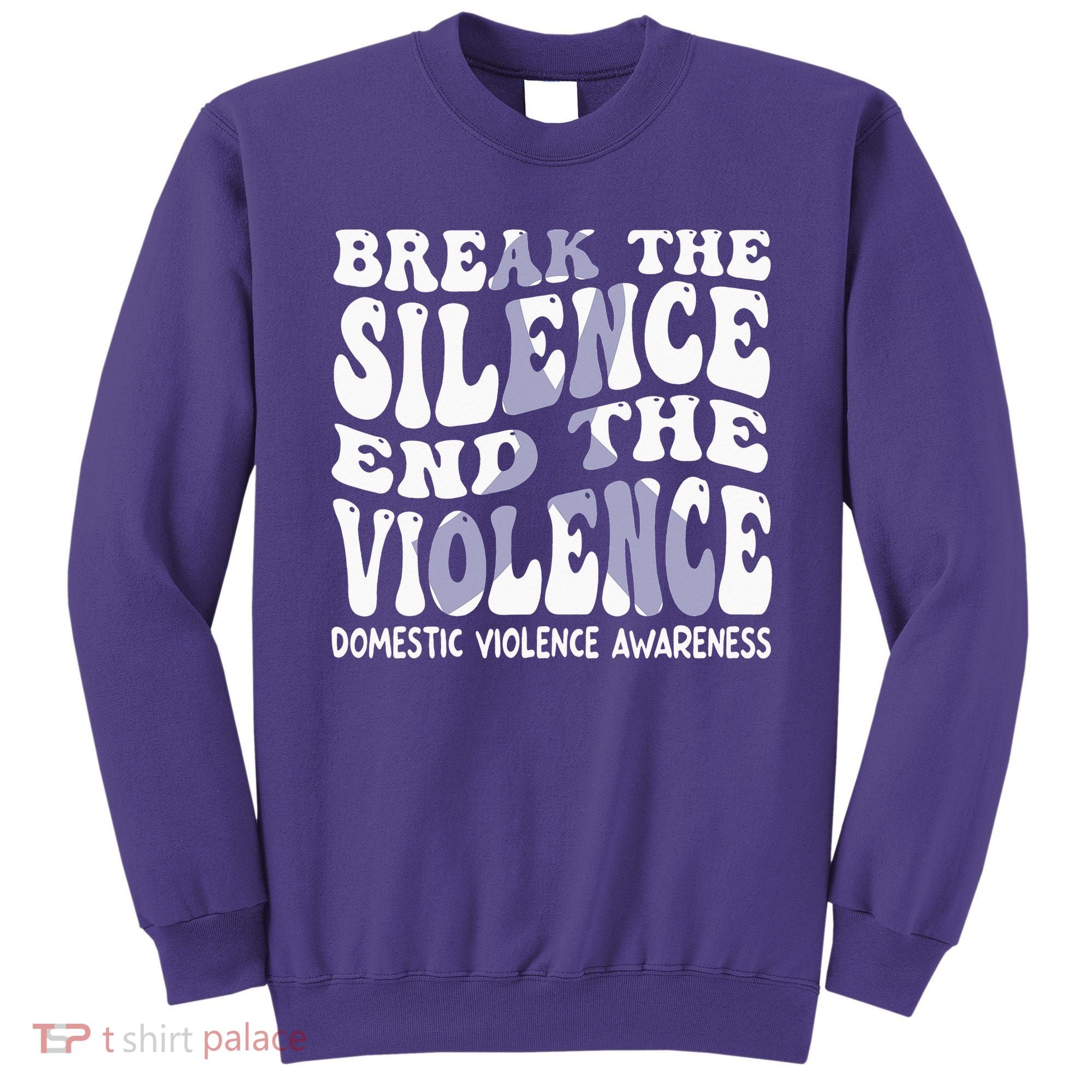 End The Violence Domestic Violence Awareness Groovy Sweatshirt
