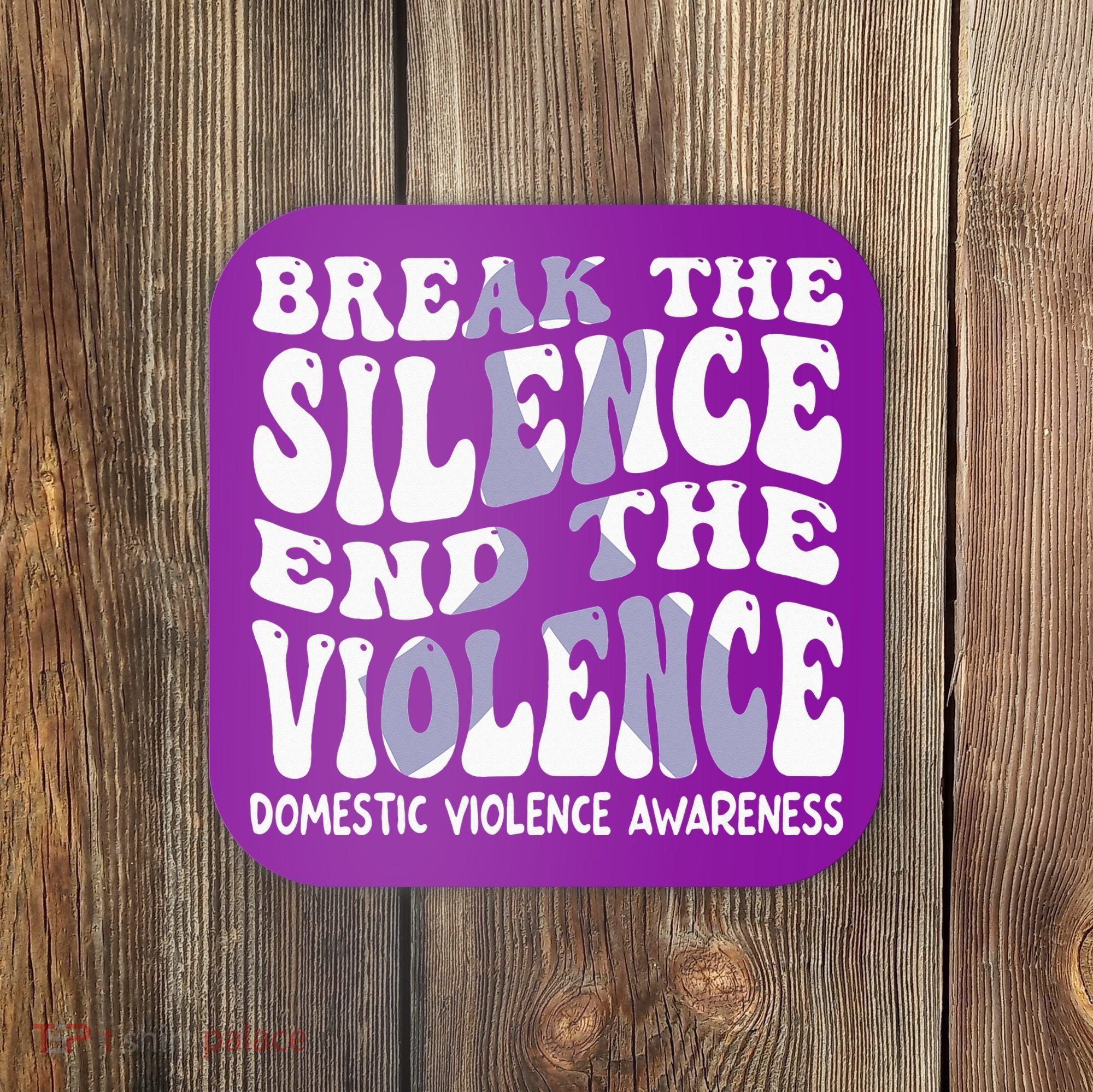 End The Violence Domestic Violence Awareness Groovy Coaster