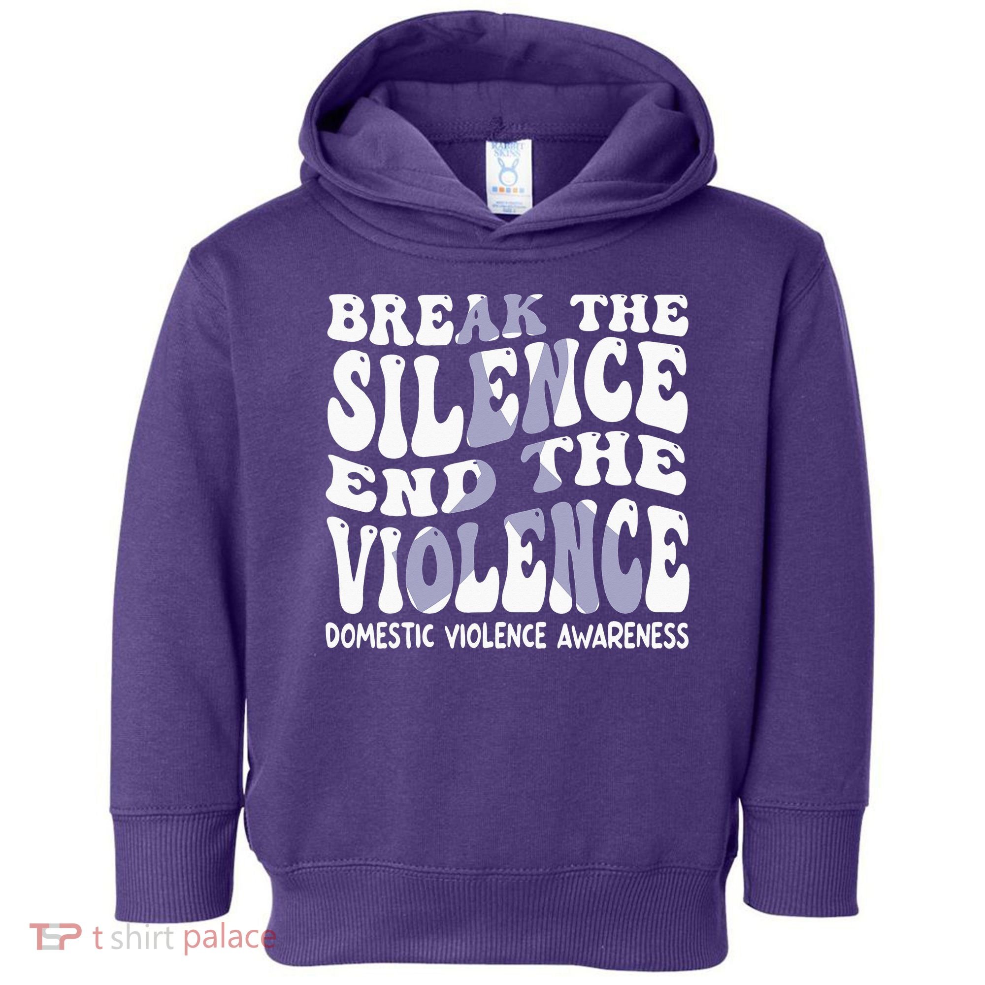 End The Violence Domestic Violence Awareness Groovy Toddler Hoodie