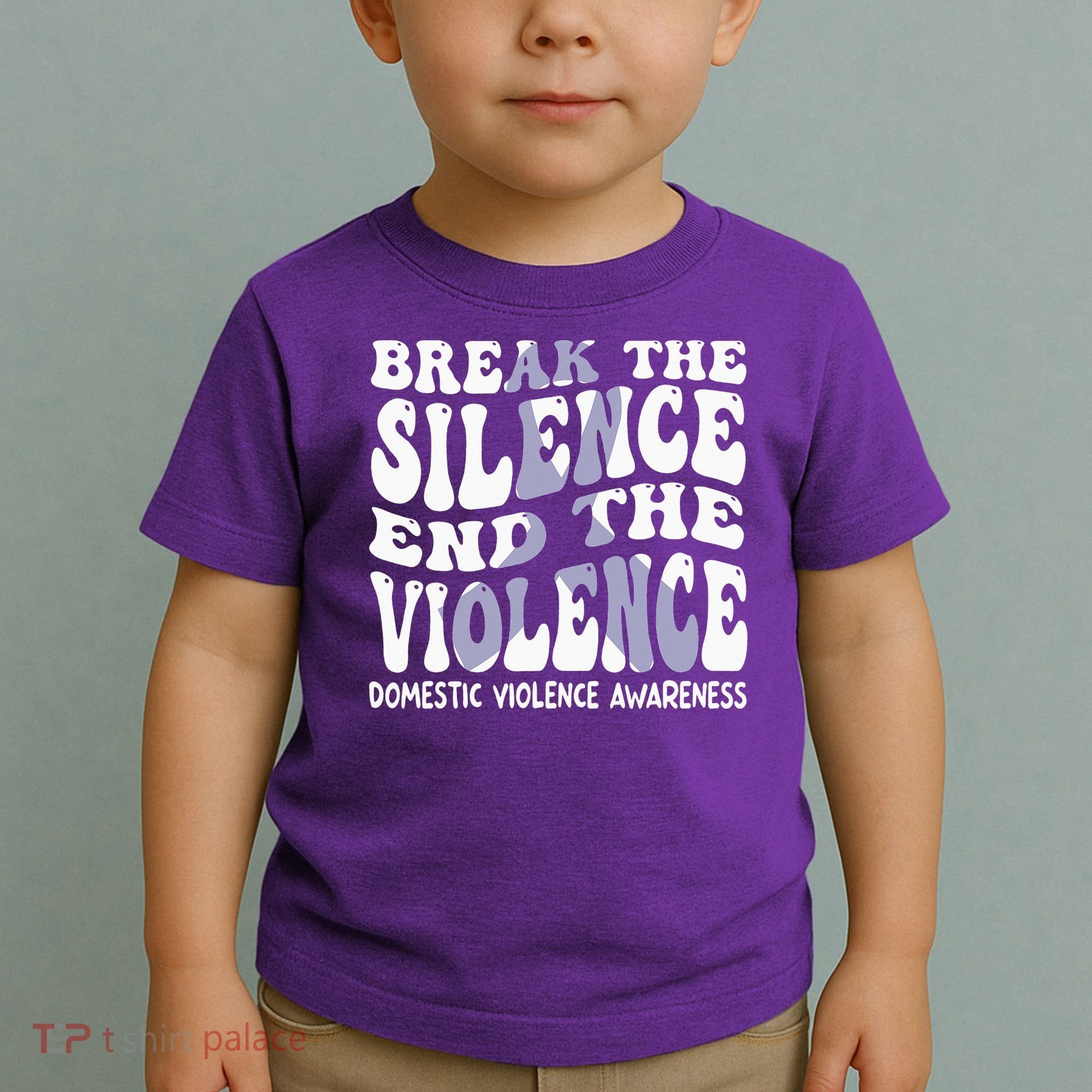 End The Violence Domestic Violence Awareness Groovy Toddler T-Shirt